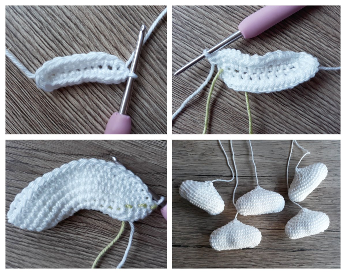 Blog-Inhaltsbild für 'Wolken für Mobilés oder Kinderwagenketten, kostenlose Häkelanleitung'